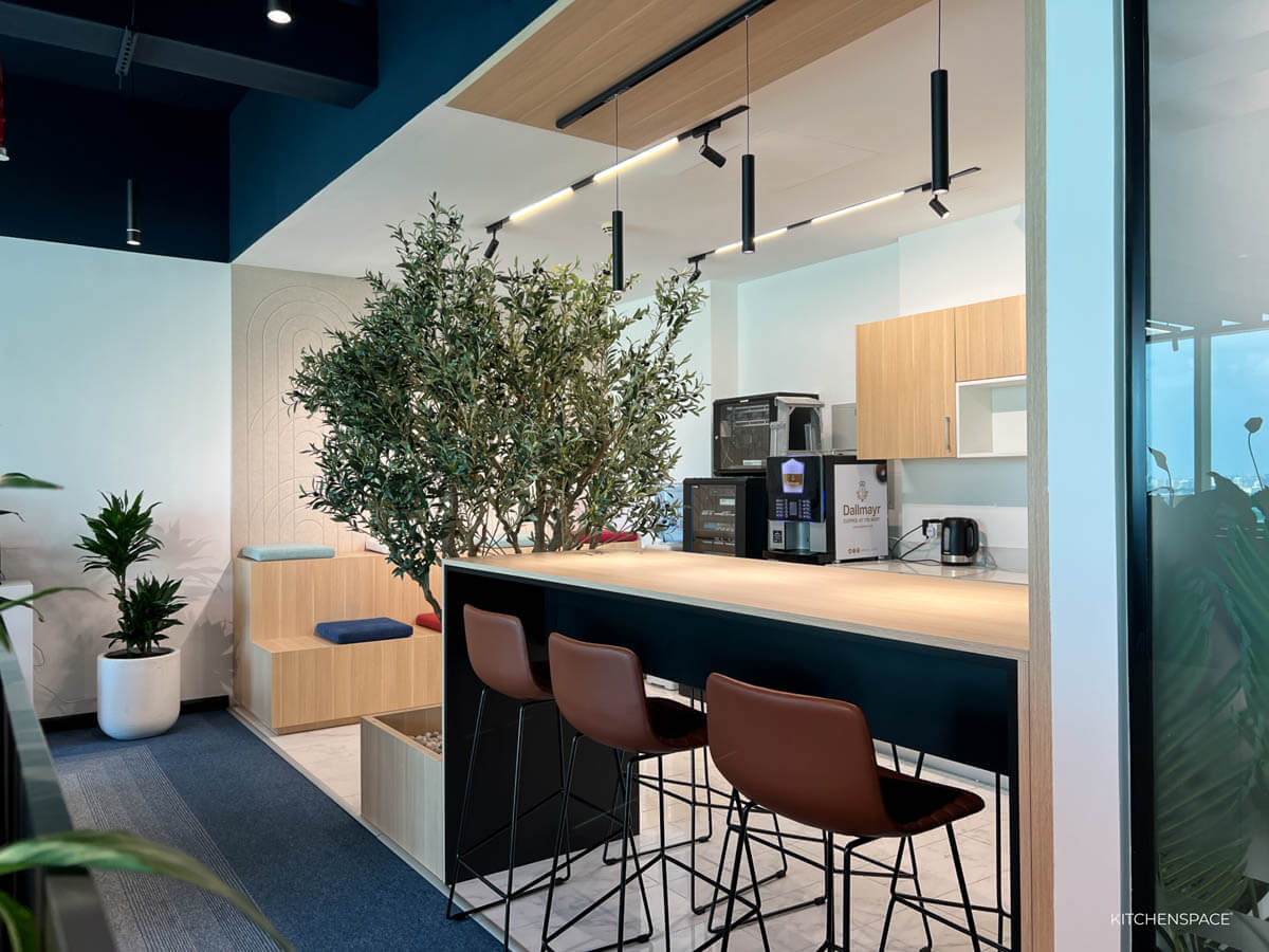 Modern Wood Tone Office Pantry